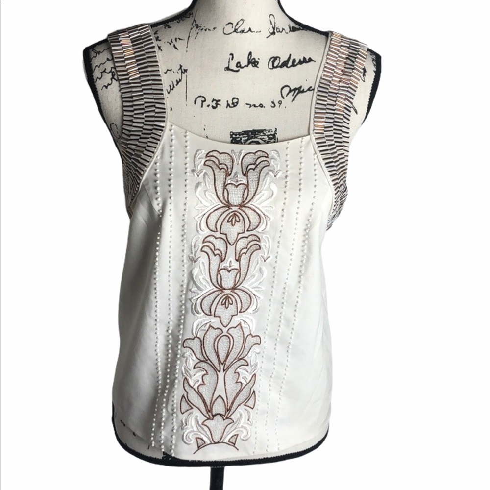 BeBe Beaded Sleeveless Blouse